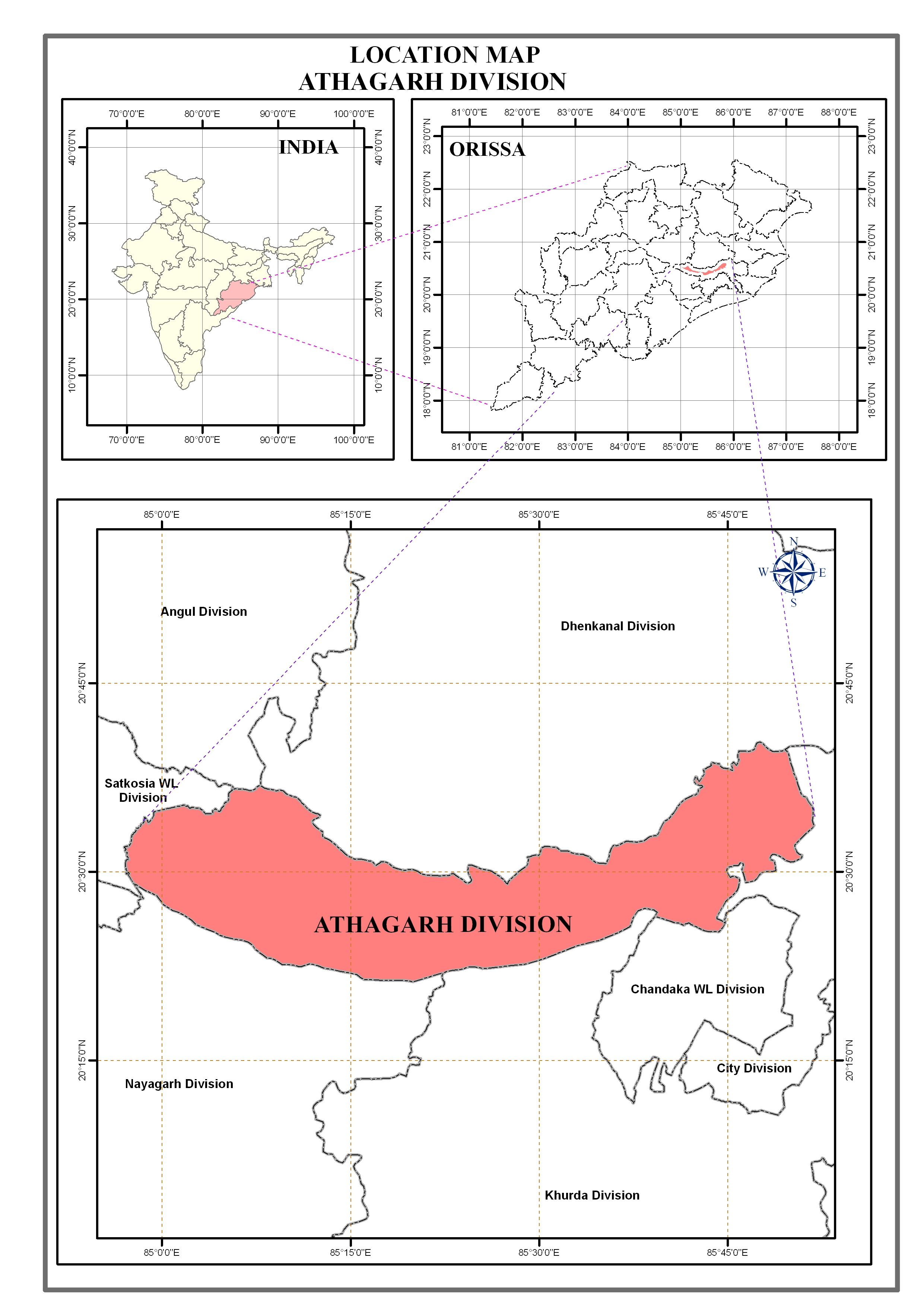 Fig: Map of the study area Result & Discussion